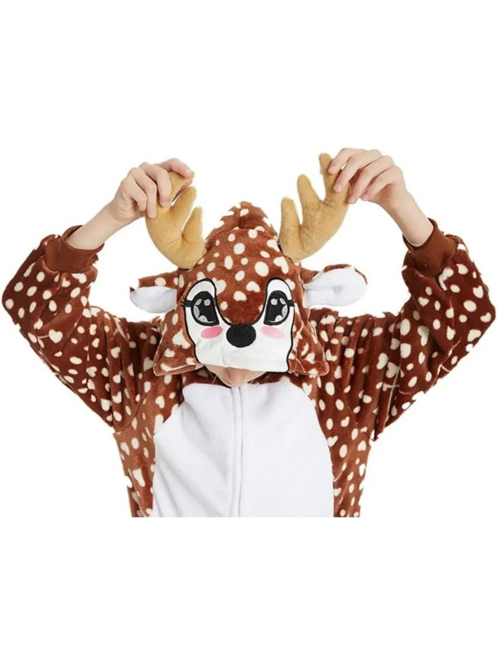 Cozy Kids Reindeer Onesie Costume | Cute Animal Pajamas for Halloween